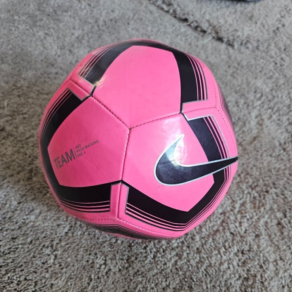 Nike Soccer Ball Pink Black 4 Team Pitch Training Unisex